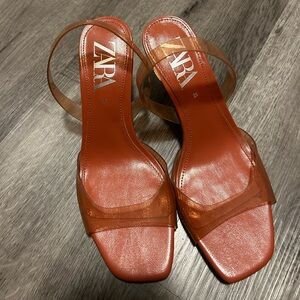 Zara sling back heels